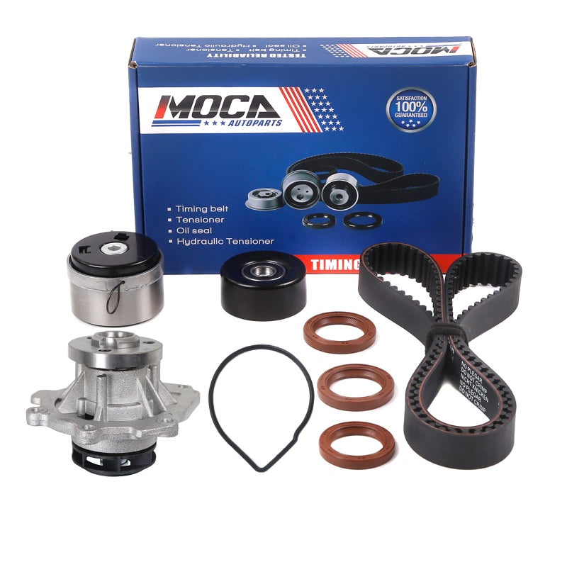 MOCA AUTOPARTS MOCA Timing Belt Kit Water Pump Fit 2009-2011 for Chevrolet Aveo 1.6L & 2012-2018 for Chevrolet Sonic 1.8L & 2009-2010 for Pontiac G3 1.6L & 2008-2009 for Saturn Astra 1.8L - Image 1